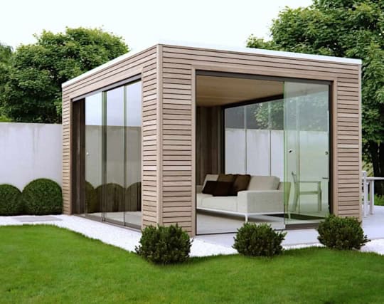 gaardenhaischen-gartenhaus-abri de jardin-chalet-pavillon-gartenlaube-carport-garten-jardin-holzkonstruktion-construction en bois-decodesign-holzständerbau-ossature en bois-glasschiebeelemente-vitres éléments coulissants-flachdach-toit plat