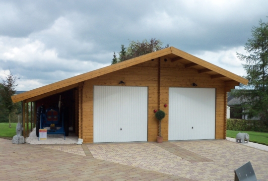 classic-grandcasa-garage-holzkonstruktion-construction en bois-satteldach-toit à 2 pans