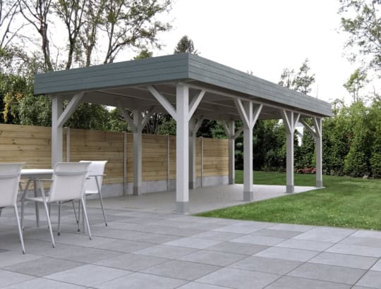 cosmos-grandcasa-carport-holzkonstruktion-construction en bois-flachdach-toit plat
