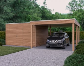 gaardenhaischen-gartenhaus-abri de jardin-chalet-pavillon-gartenlaube-carport-garten-jardin-holzkonstruktion-construction en bois-decodesign-holzständerbau-ossature en bois-flachdach-toit plat