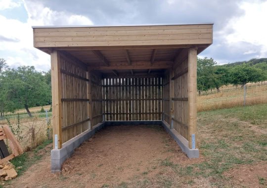 cosmos-grandcasa-carport-holzkonstruktion-construction en bois-flachdach-toit plat