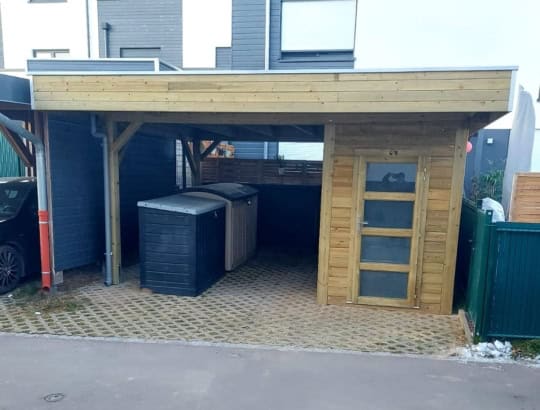cosmos-grandcasa-carport-holzkonstruktion-construction en bois-flachdach-toit plat